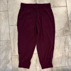 Lou & Grey womens Deep Burgundy Jogger Pants